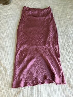 Women’s Mauve Midi Slip Skirt Size XS
